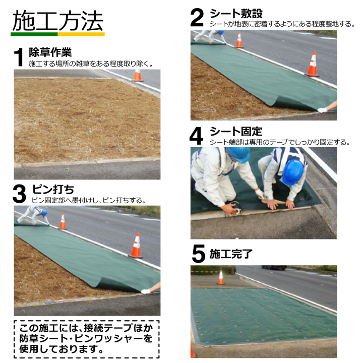 ザバーン防草用　接続テープ　２巻 楽天市場】GF接続テープ ザバーン 防草シート テープ グリーン
