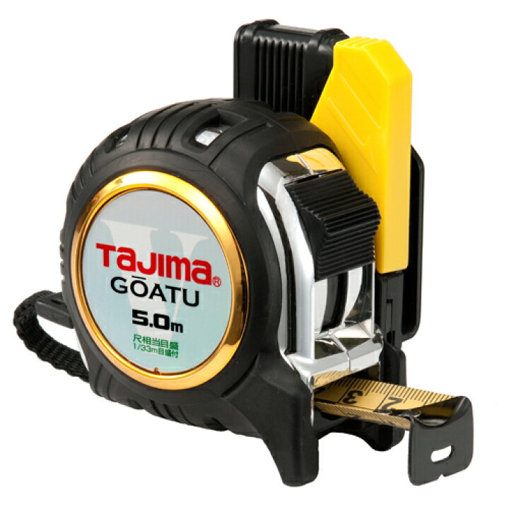 楽天市場 クーポン配布中 タジマ コンベックス メジャー 剛厚セフgロック25 5m巻 幅25mm 尺相当目盛付 Gasfgl2550s 爪飛び防止用プロテクター付 剛性力1 5倍剛厚テープ ヨンゴーゴーピッチ表示付 巻尺 距離測定 定規 カウオール
