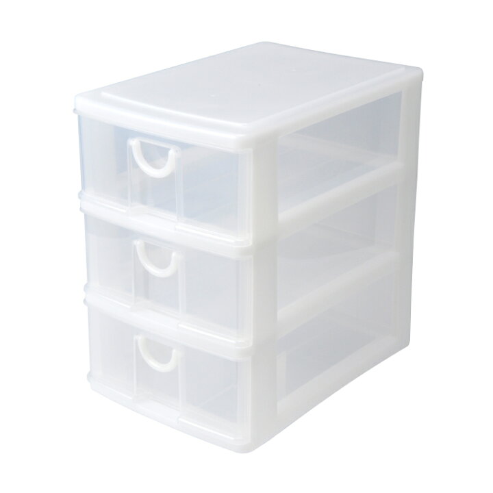 楽天市場 収納ボックス レターケース 卓上 机 小物 収納 マスク 引き出し ボックス プラスチック ミニチェスト サンコープラスチック エルピス A 530 ホワイト 3段 日本製 川端滝三郎商店