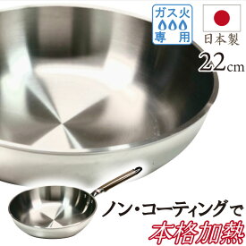 フライパン 22cm Nノンコーティング ガス火用 軽量 【おまけ付き】 熱伝導 調理器具