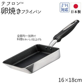 卵焼き器 フライパン テフロン ガス火 16×18cm 【おまけ付き】IH ハイキャストプレミアム 日本製 キッチン用品 調理器具