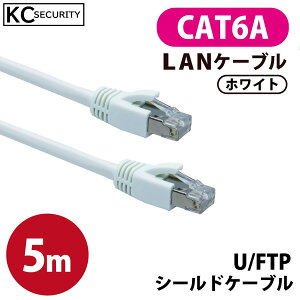 5m CAT6A LANP[u () PoEΉ U/FTPV[h mCYɋPdl 10GBASE-T [RJ45RlN^[ ܐ܂h~Jo[t zCg KC-12304