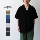 【30％OFFセール】シャツ 半袖 メンズ 無地 シンプル ブランド キャルトップ オープンカラーシャツ ポケット付き トップス カジュアル 夏 ポリエステル 6色 ベージュ ブルー ネイビー グレー ブラック CalTop OPEN COLOR S/S SHIRTS