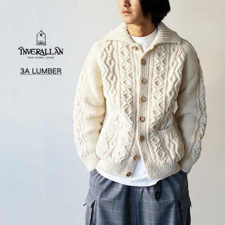 楽天市場】カーディガン メンズ アウター シンプル インバーアラン 3A  