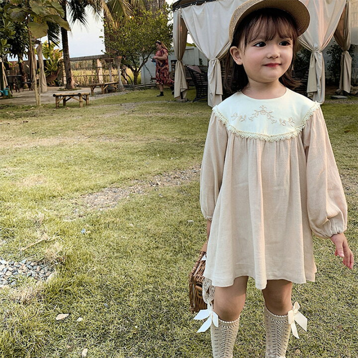 楽天市場】【即納】花柄刺繍 ワンピース キッズ服 ベビー服