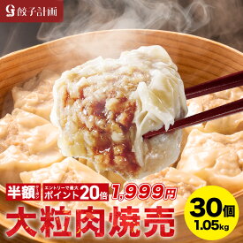 【クーポン利用で半額＆エントリーでポイント29倍確定★11日1時59分まで】3,998円→1,999円 焼売 ぎっしり大粒肉焼売30個(15個入りトレー×2) 餃子計画 焼売 しゅうまい シュウマイ 冷凍焼売 冷凍食品 国産素材 安心 業務用 お取り寄せ おかず お弁当