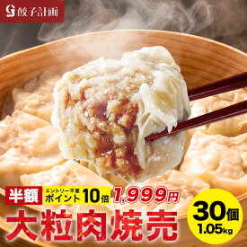 【半額＆ポイント10倍確定★24日1時59分まで】3,998円→1,999円 焼売 ぎっしり大粒肉焼売30個(15個入りトレー×2) 餃子計画 焼売 しゅうまい シュウマイ 冷凍焼売 冷凍食品 国産素材 安心 業務用 お取り寄せ おかず お弁当