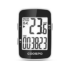 COOSPO サイクルコンピュータ GPS サイコン 無線 サイクリングコンピュータ ワイヤレス 自転車スピードメーター バッテリー内臓 アプリ対応 IPX7級防水 2.3インチディスプレイ Strava同期 速度計