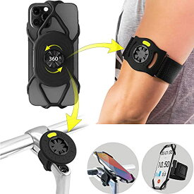 Bone Run + Bike Tie Connect Kit スマホホルダー ランニング用 自転車用 取り外し可能 360 回転 4.7〜7.2インチのスマホに対応 iPhone 12 11 Pro Max XS XR X 8 7 6 Plus Sa