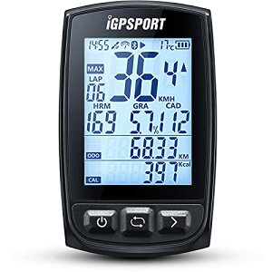 iGPSPORT サイクルコンピュータ GPSスピードメーター ANT+ Bluetooth 無線スピードメーター ワイヤレス自転車速度計 50sバイク時計 高度計 日本語説明書付き IPX7防水