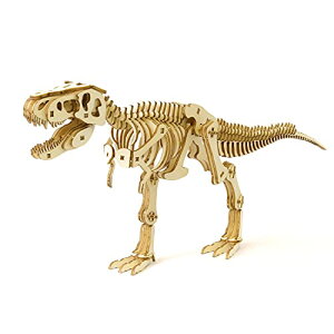 ki-gu-mi ティラノサウルス - 小学生 から 大人 まで 楽しめる 木製 3D 立体パズル DIY 工作キット - 男の子 女の子 の 知育玩具 - 立体アート として 大人の プレゼント にも最適