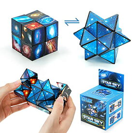 Infinity Cube Toys マジックスターキューブ 2in 1立体キューブ 折りたたみキューブ 無限キューブパズル 魔方 2 in 1セット 無限キューブ ユークリッドキューブ インフィニティキューブ ストレス解消 育脳 脳トレ 知能ゲーム