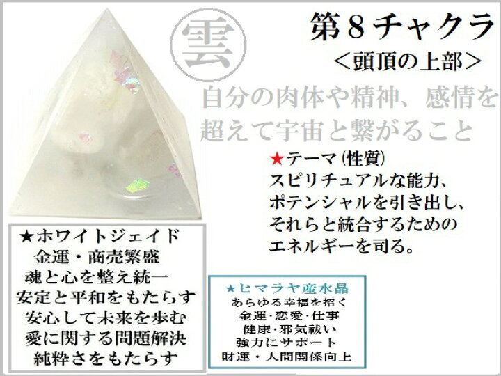 楽天市場】チャクラ専用【S】ピラミッドオルゴナイト☆0～8チャクラ 