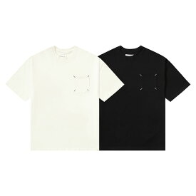 Maison Margiela メゾンマルジェラ Tシャツ MM6 エムエムシックス 半袖 メンズ ナンバーロゴ プリント カラー 2色