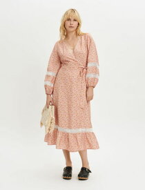 maje (マージュ) Printed wrap dress with braiding ワンピース