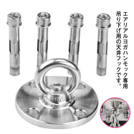 SUS304 エアリアルヨガ ハンモック 天井フック 90mm ステンレス 吊り 金具 ハンキングチェア チェアハンモック サンドバッグ 吊り下げ金具 セット アンカー コーチスクリュー ネジ サンドバッグ