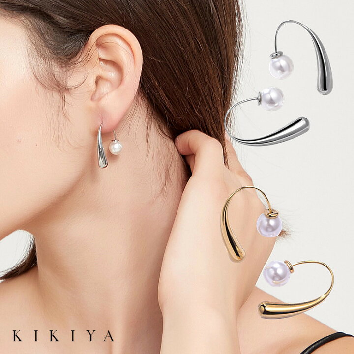 楽天市場】ピアス パールピアス フックピアス パール レディース 
