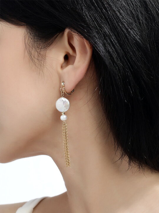 楽天市場】ピアス イヤリング バロックパール 華奢 天然 バロック 