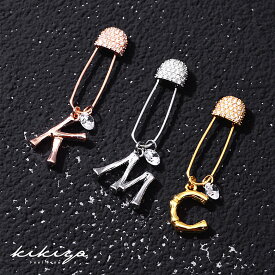 ピアス 片耳 2WAY仕様 レディース クリップ イニシャル ストーン ピアス 華奢 ピンクゴールド シルバー ゴールド k18 仕上 金属アレルギー 対応 ピアス ニッケルフリー アクセサリー 母の日 プレゼント 誕生日プレゼント レディース シンプル ジュエリー kikiya