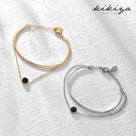 【POINT UP★最大50%OFF】 ブレスレット バングル 天然石 レディース サージカルステンレス ステンレス パワーストーン チェーンブレスレット 21cm ニッケルフリー アクセサリー 金属アレルギー 対応 ブレスレット k18 仕上 シルバー ゴールド