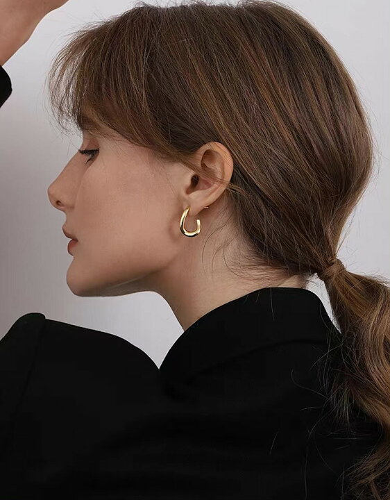 楽天市場】ピアス フープピアス 変形ピアス C型ピアス ステンレス 