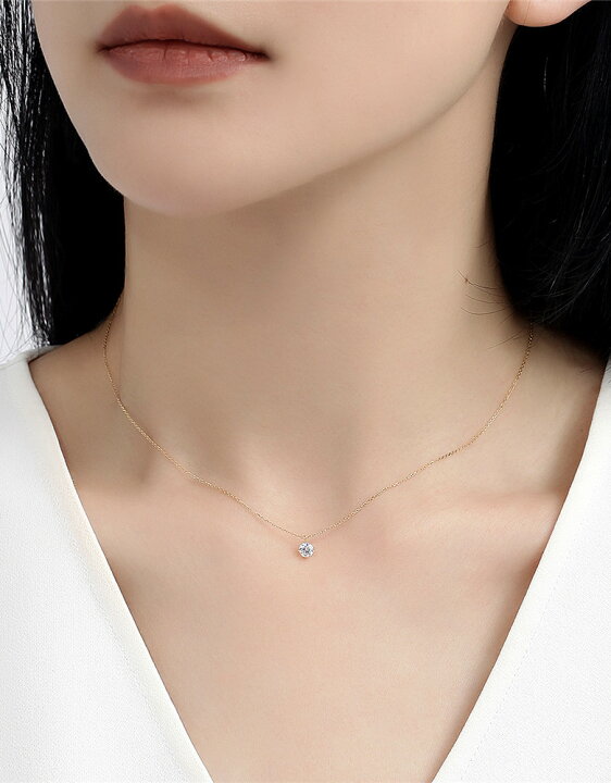 楽天市場】18k 18金 ネックレス レディース スワロフスキー ジルコニア 