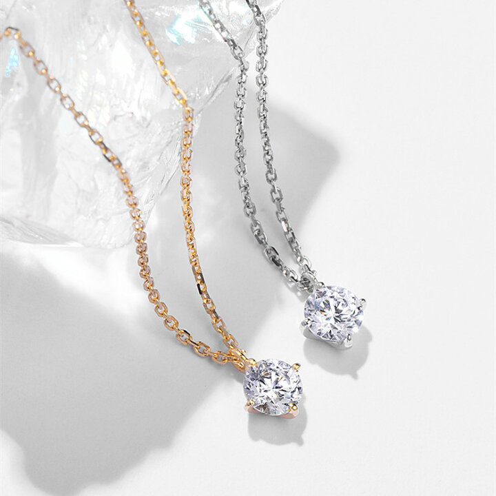 楽天市場】18k 18金 ネックレス レディース スワロフスキー ジルコニア 