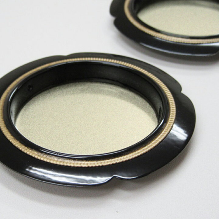 楽天市場】【公式】襖 引手 2個入 金丸黒縁 外寸法70mm 底寸法48mm 