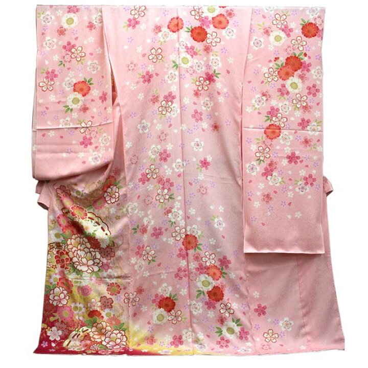 楽天市場】振袖 正絹 格安 新品 仮絵羽 生地 単品 正絹 未仕立て品  