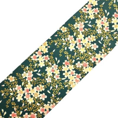 楽天市場】半幅帯 リバーシブル 格子柄に花織模様 桜の花模様 松葉鼠色