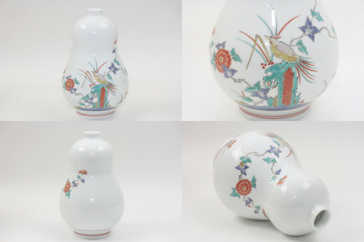 楽天市場】人間国宝 十三代 酒井田柿右衛門 花鳥文色絵 壺 花器 共箱 