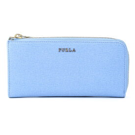 FURLA フルラ PS52 B30 バビロン L字ラウンドファスナー ジップアラウンド 長財布 レザー ライトブルー #30224YR