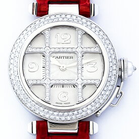Cartier カルティエ パシャ 2400 32mm OH済 仕上済 18K WG 自動巻 レディース 腕時計 #31288YR