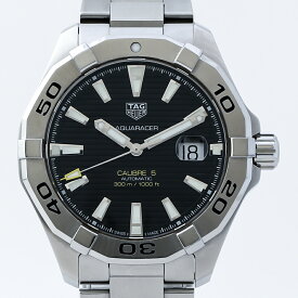 TAG Heuer タグホイヤー WAY2010 アクアレーサー キャリバー5 デイト 自動巻 ブラック文字盤 メンズ腕時計 #16822YR