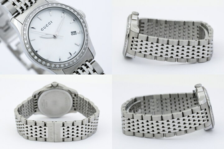 楽天市場】グッチ 126.5 Gタイムレス クオーツ デイト ダイヤベゼル  