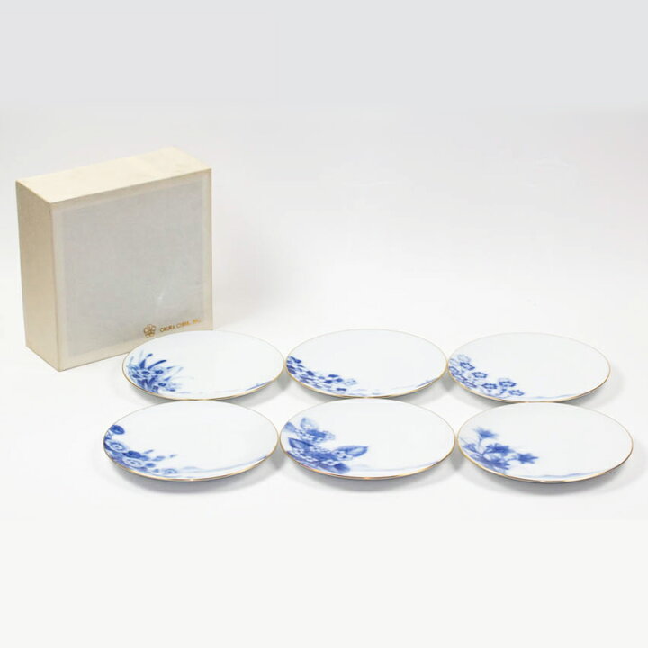 楽天市場】大倉陶園 御用邸の花 ケーキ皿 6客セット 共箱 中古 #18001T 