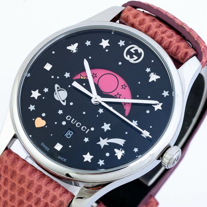 楽天市場】グッチ 126.4/YA1264046 Gタイムレス ムーンフェイズ デイト  