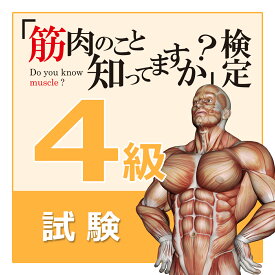 【10％OFFキャンペーン中】 検定 筋肉 試験 「 筋肉のこと知ってますか？検定 4級 」 自宅受験 運動 からだ 健康 合格証書 合格特典 アクリルスタンド