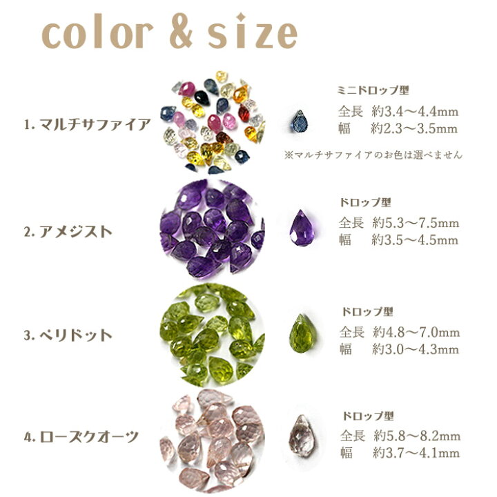 楽天市場】半貴石 ストーンビーズ【1個250円】全12種類 カラフル 