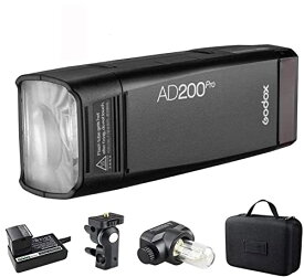 Godox正規代理 Godox AD200Pro ポケットフラッシュ フラッシュヘッド付き スピードライト/裸電球 GN52 GN60 2.4G 1 / 8000s HSS 200W ニコンソニー富士フイルムオリンパスパナソニックペンタックスキヤノン