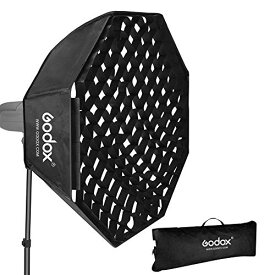 GODOX 95cm オクタゴン グリッドソフトボックス ボーエンズマウントスピードリング付き ポータブル オクタボックス スタジオ LEDビデオライト スピードライト撮影用 ポートレート 製品撮影 写真撮影など最適 並行輸入品