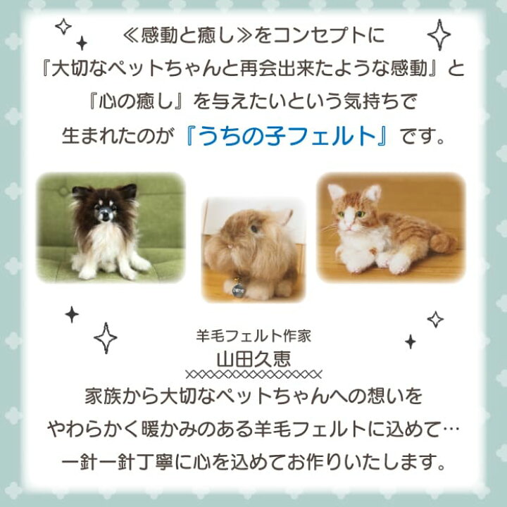 楽天市場】【プレゼント付き】羊毛フェルト うちの子フェルト 【お渡し 