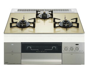 ガスコンロ ノーリツ製(NORITZ)N3S22PWASFSTEC PROGRE(プログレ)間口60cm ブラックホーローごとく シャンパンゴールド