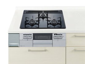 ガスコンロ ハーマン製（Panasonic）LESW32T6W　ガラストップ　両面焼きグリル　幅60cm　シルバー