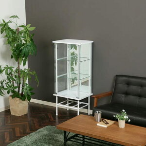 レグラス コレクションケース スタンド 3段 ミラータイプ WH コレクションシェルフ ガラス 収納棚 コレクション棚 コレクター ディスプレイ 小物置き ラック 北欧 強化ガラス 組立式 インテ