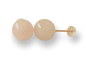 直径10mm ローズクォーツ K10 PG(ピンクゴールド)ピアス【10月 誕生石】【10mm】幸福の石 愛情 恋愛 天然石 アクセサリー ジュエリー パワーストーン メンズ レディース