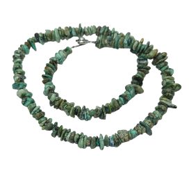 アフリカンターコイズチップ チョーカー ネックレス 【38cm 40cm 42cm 45cm】【12月 誕生石】トルコ石 数珠 念珠 天然石 パワーストーン レディース メンズ ジュエリー アクセサリー