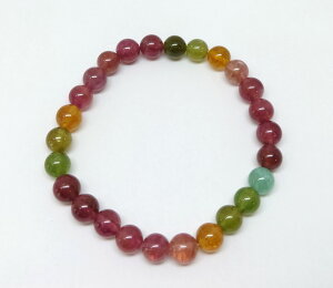 透明感のあるAAA マルチカラートルマリン7mmブレスレット【15cm 16.5cm 18cm】【10月 誕生石】電気石 歓喜 幸運 希望 友情 集中力 ヒーリング 癒し 天然石 数珠 アクセサリー ジュエリー パワース