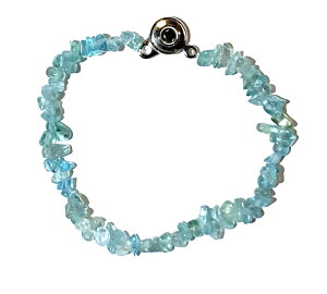 マダガスカル産 ミントグリーン の ブルーアパタイト チップブレスレット【15cm 16.5cm 18cm】燐灰石 信頼 協調性 浄化 健康 リズム ギフト 数珠 念珠 天然石 パワーストーン レディース メンズ