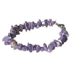 高級なチャロアイト チップブレスレット 【15cm 16.5cm 18cm 20cm】【10月 誕生石】【留め金具ニューホック使用、便利！】魅了ヒーリング 勇気 積極性 好奇心 無邪気さ 浄化 健康 ギフト 数珠 天然石 パワーストーン レディース メンズ ジュエリー アクセサリー